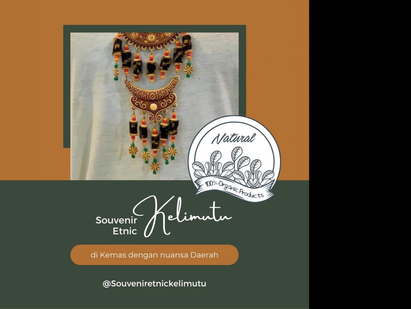 Kalung berbahan kain tenun