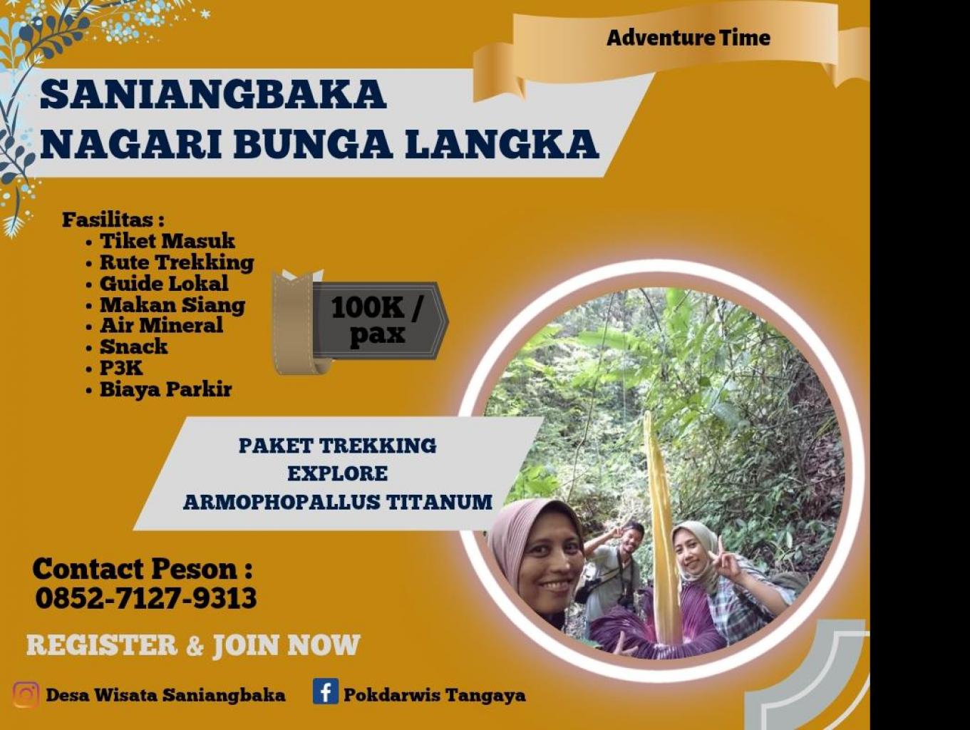 Paket Trekking Explore Bunga Armophopllus Titanum