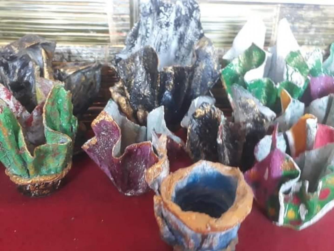 POT BUNGAN BAHAN KAIN BEKAS