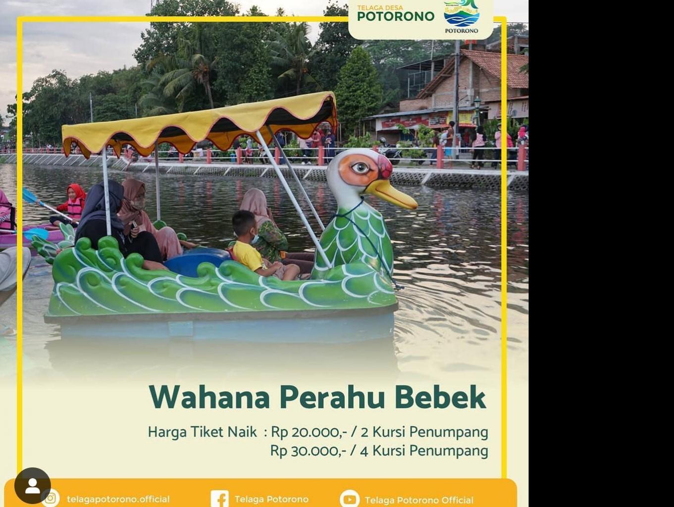 Wahana Perahu Bebek (Wisata Wana Desa dan Telaga Desa Potorono)