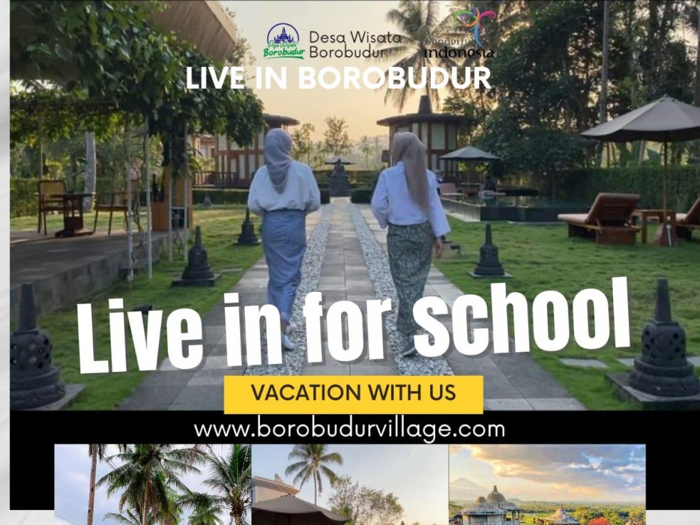 Live in Desa Borobudur for school