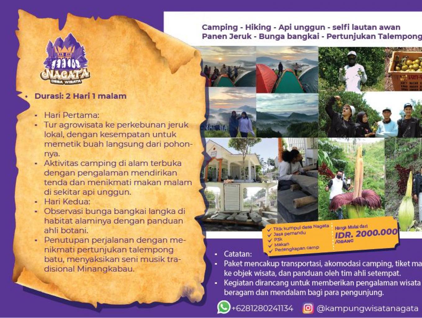 Paket Wisata Lengkap Desa Wisata Nagata