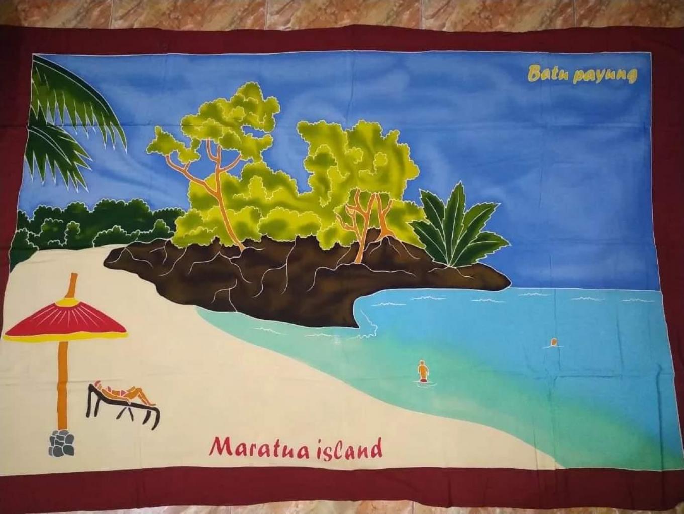 Kain Pantai Kampung Wisata Payung-payung Pulau Maratua