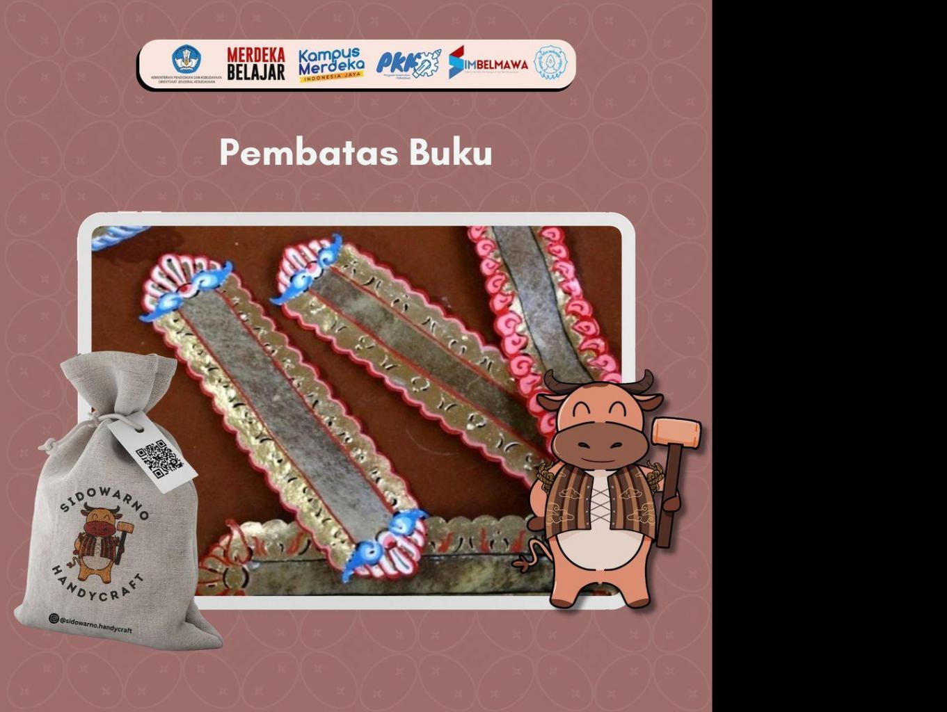 Pembatas Buku Kulit Kerbau