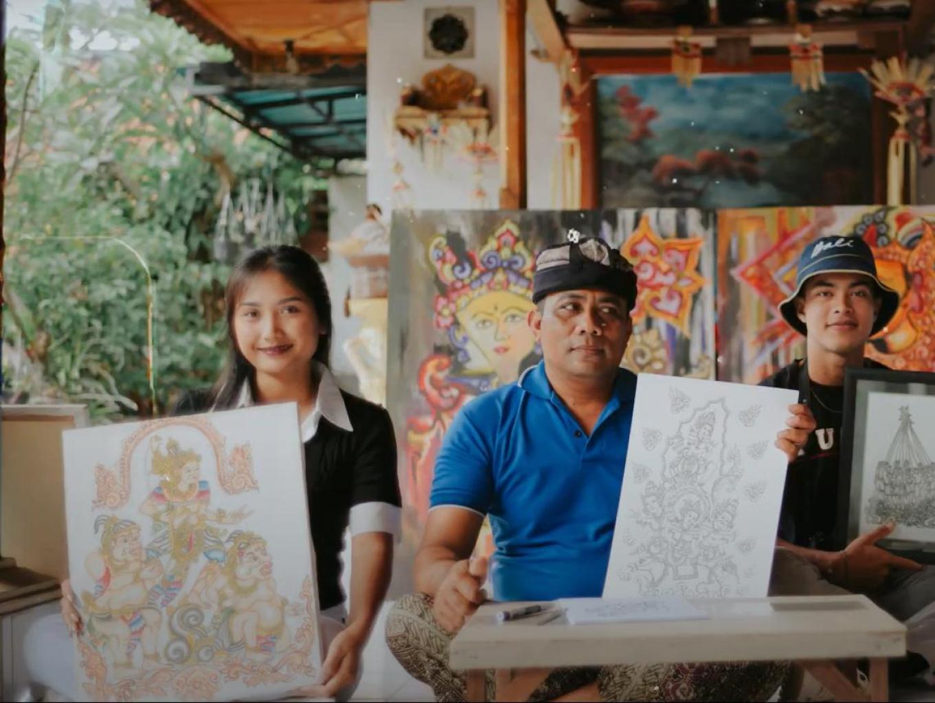 Belajar Melukis ornamen Bali