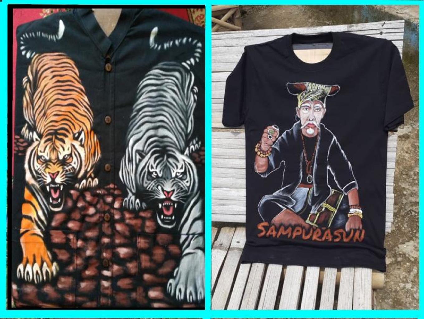 Kaos Sablon Lukis Tangan