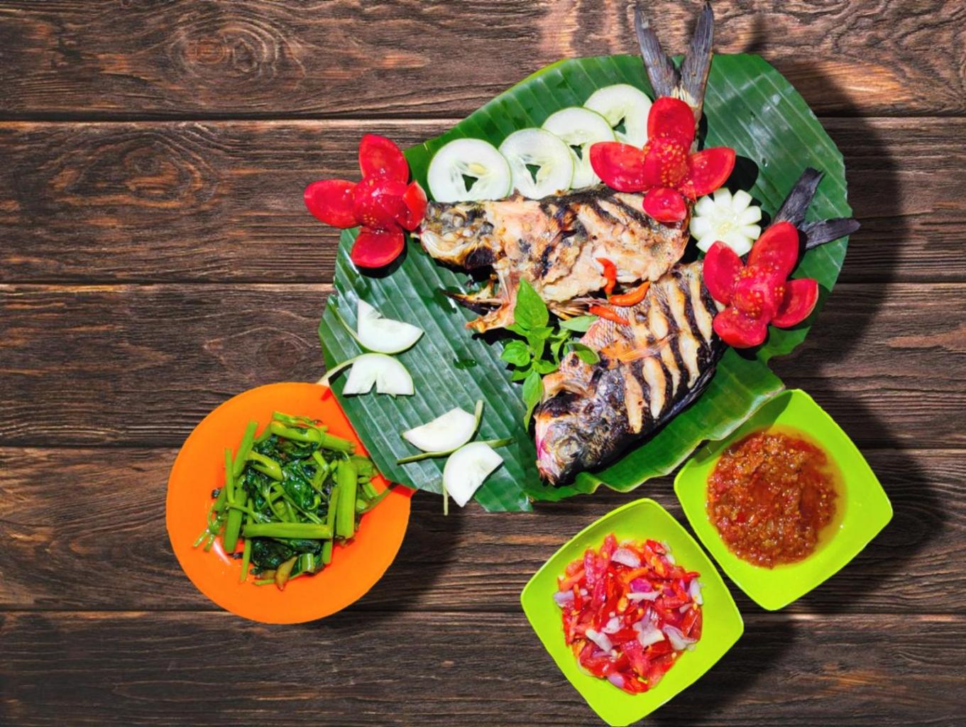 Ikan Lolosi Merah Kukus Bakar