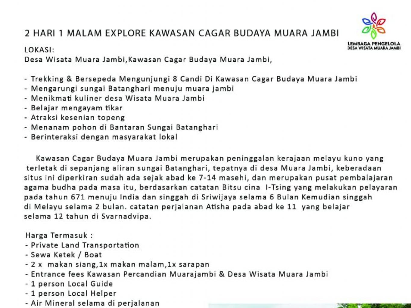 Explore Kawasan Cagar Budaya Dan  Muara Jambi