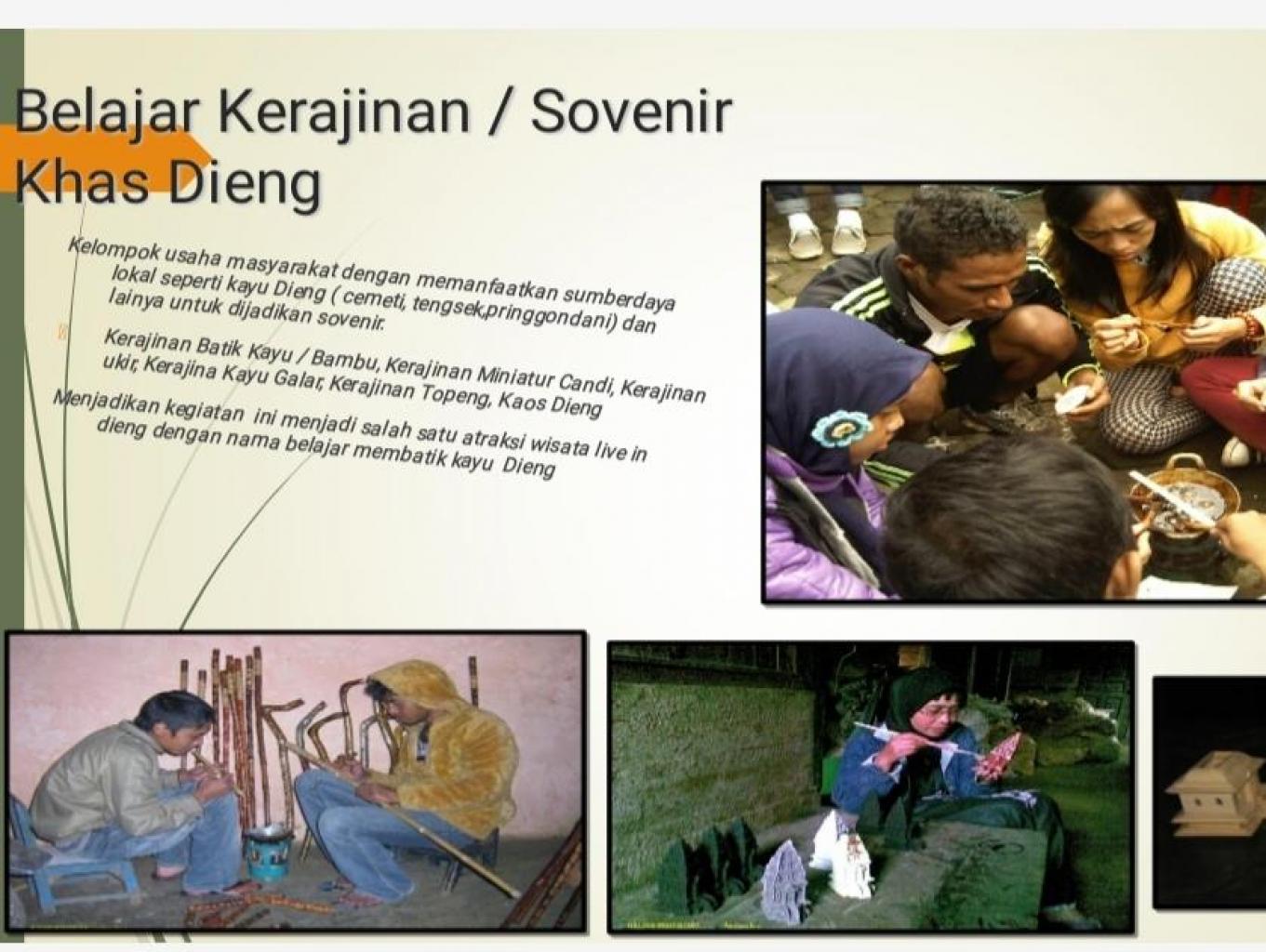 Belajar Membuat Kerajinan Sovenir Dieng