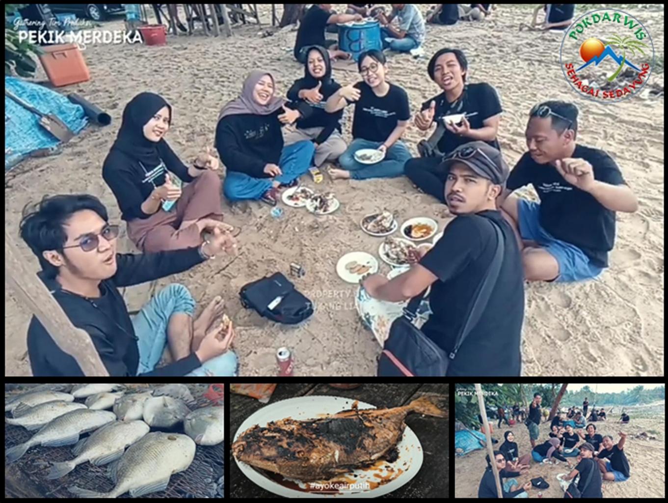 Manggang Ikan Di Pantai