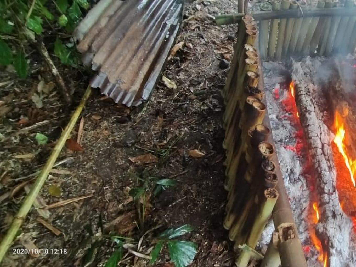 Proses Pembakaran Kuliner Kaddo Bulo