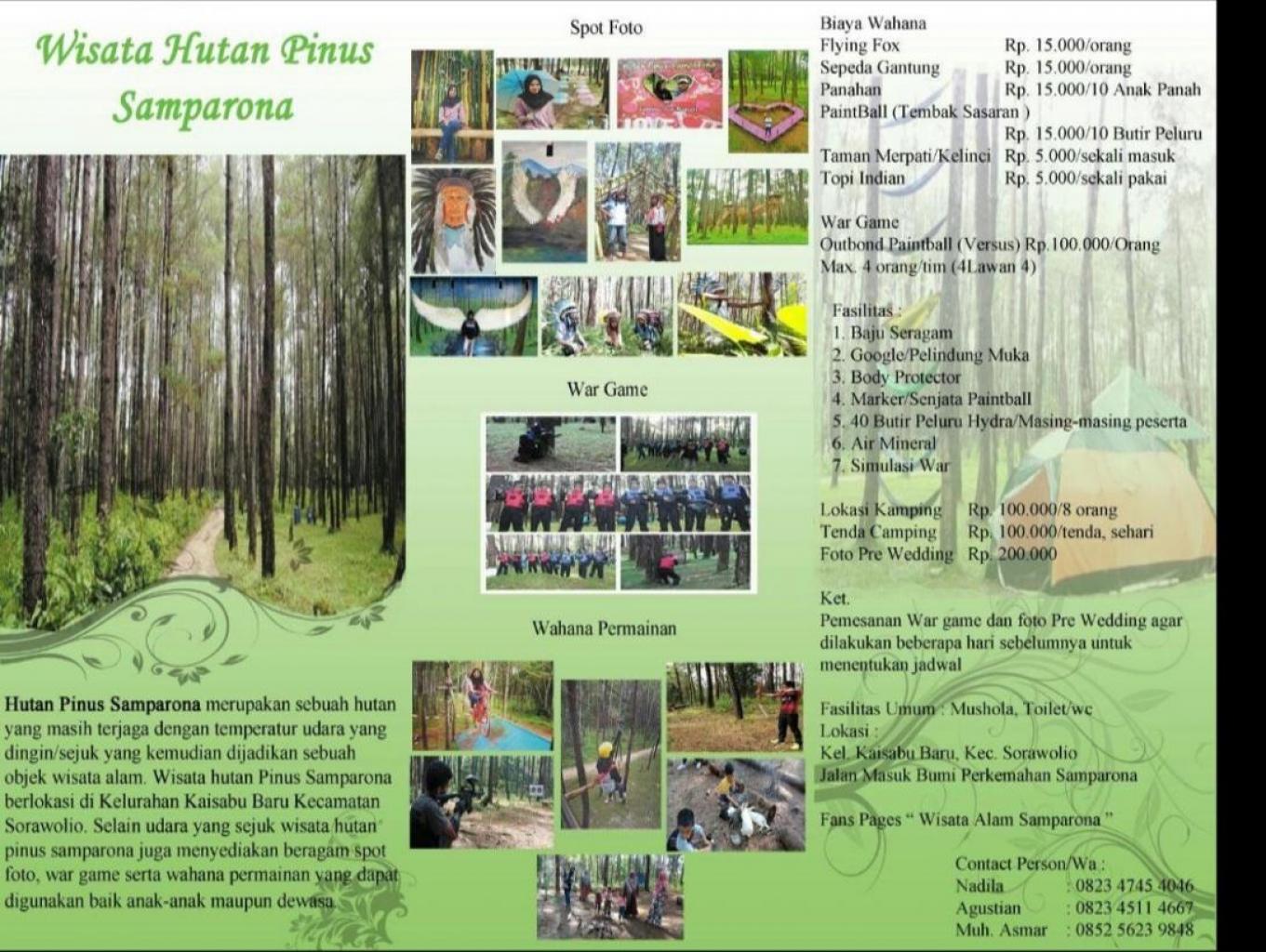 Paket Wahana Permainan Wisata Hutan Pinus Samparona