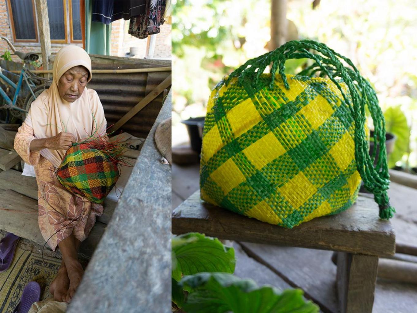 Kombuk tas anyaman tradisional